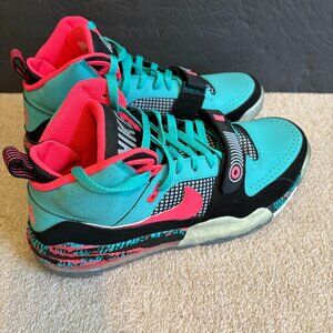Nike Air Max Bo Jax PRM Men's Basketball Shoes Size 13 Teal Pink Black